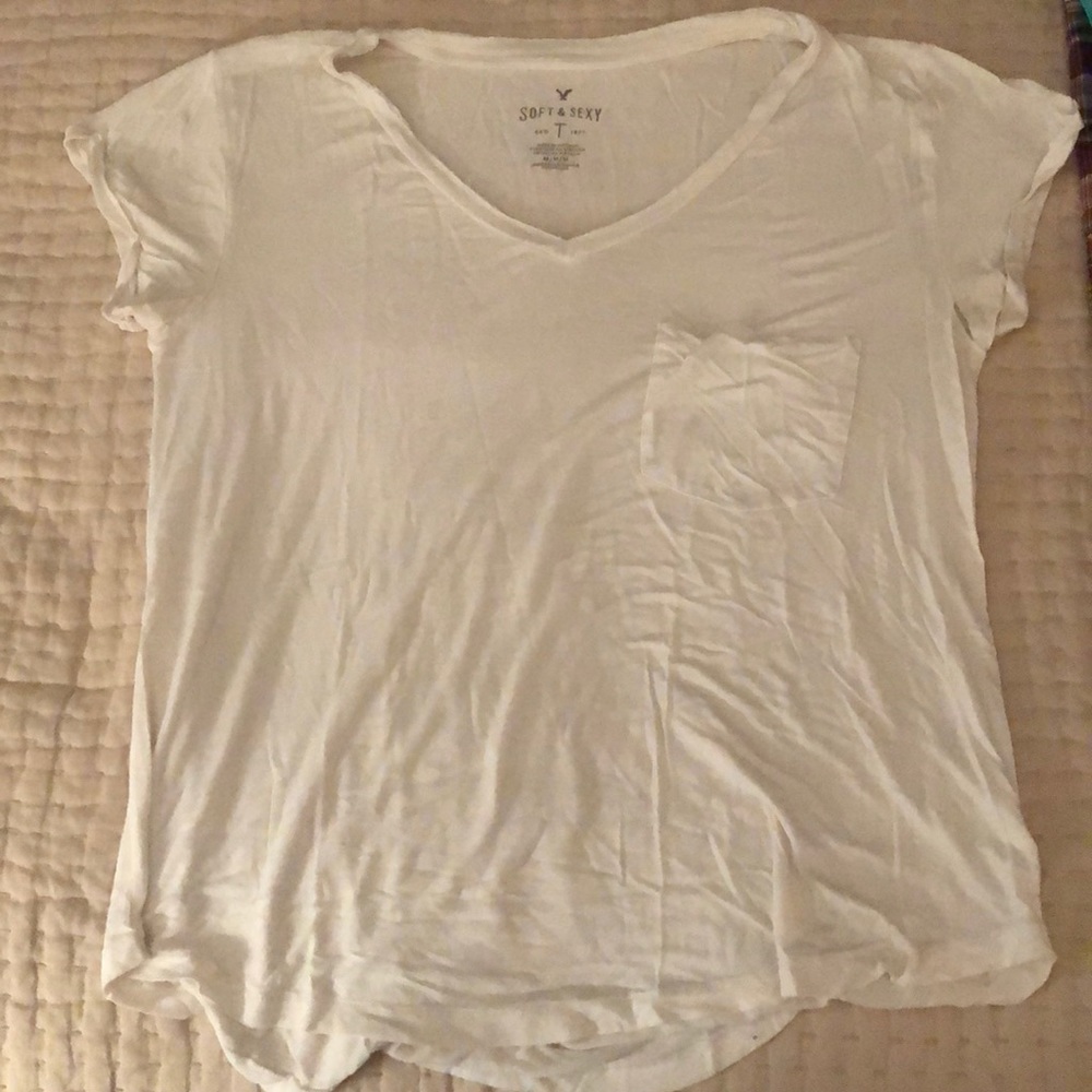 american eagle soft and sexy t shirt size M white